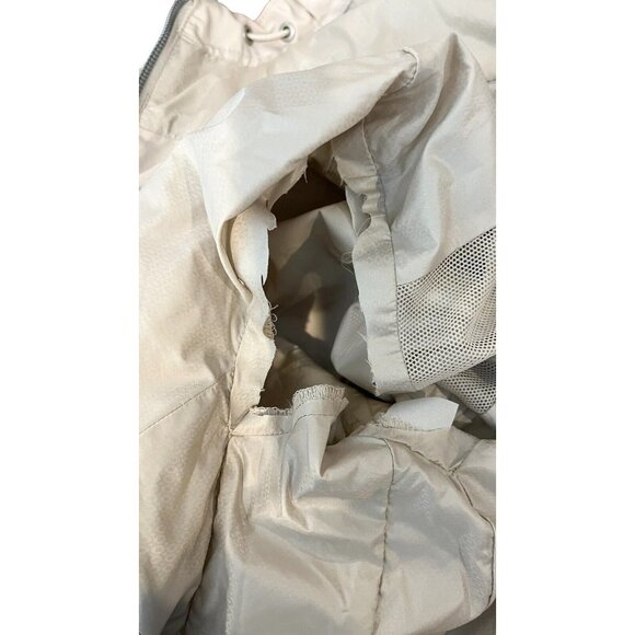 Athleta Hooded Rain Coat Lightweight Beige Longline Jacket ** Flaw ** Size XS - Picture 13 of 13